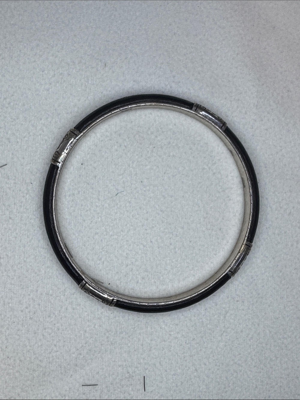Black and Silver Bangle Bracelet - Women Accessories